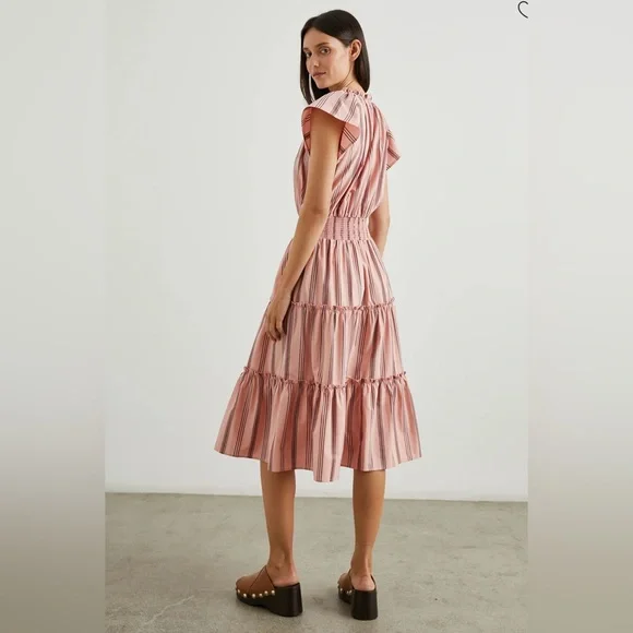 Rails Amelia dress coral navy blue stripes - Picture 4 of 10